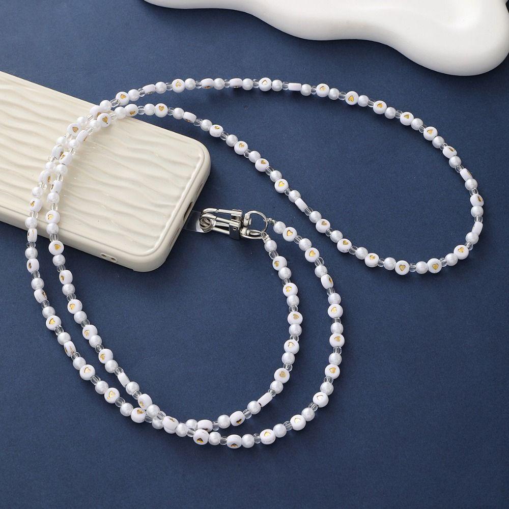 Crossbody Phone Crossbody Chain Beads Anti Theft Phone Strap  Mobile Phone Pendant
