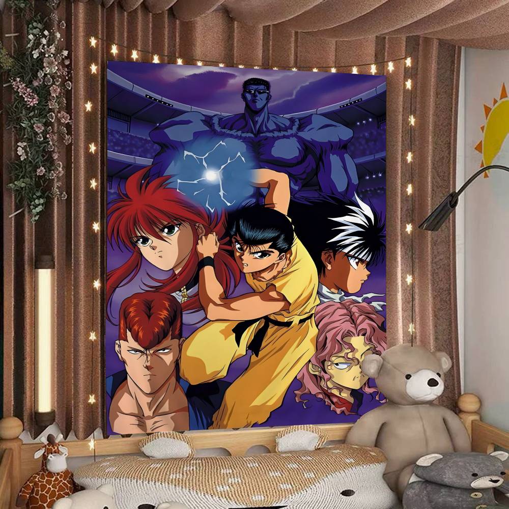 Anime YuYu Hakusho Printed Large Wall Tapestry Cheap Hippie Wall Hanging Bohemian Wall Tapestries Mandala INS Home Decor