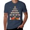 Sheep Christmas Tree Cute Xmas Gift Lover Lights Animals TShirt Simple Line Art Print Tee