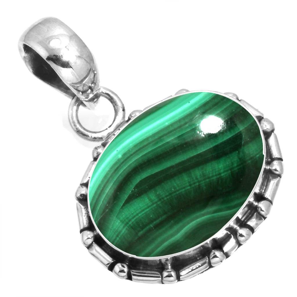 925 Sterling Silver Pendant Women Gemstone Handmade Jewelry Friendship Day Gift Malachite Moonstone Rose Quartz Red Stone Smoky Topaz Tiger Eye