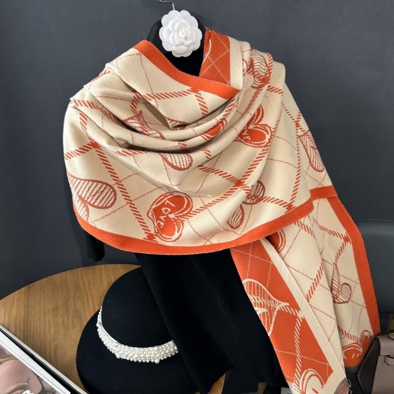 

Новый Темперамент Имитация Кашемира Сердце Двусторонний Шарф 186x65cm