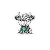 Golden Angel Virgin Mary Charms Bead 925 Silver Inlaid Zircon Puppy Pendants Fit Bracelet DIY Jewelry Gift