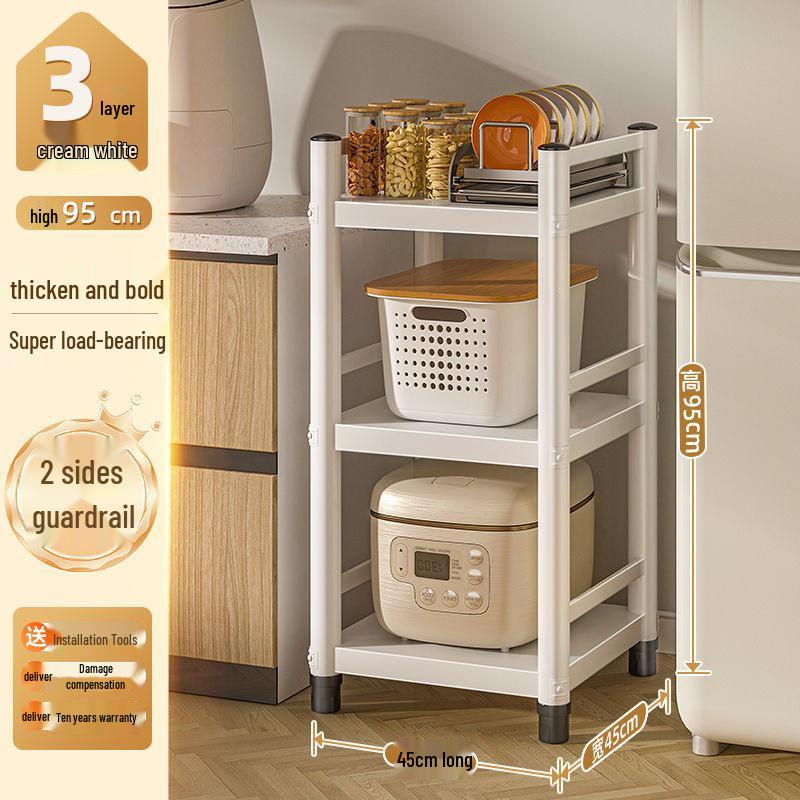 Jmo Multi-layer Microwave Oven Floor-standing Storage Rack with Gap Shelves