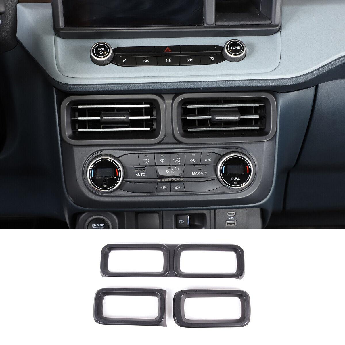 Matte Black Dashboard central Air Vent Outlet Cover Trim For Ford Maverick 22-23