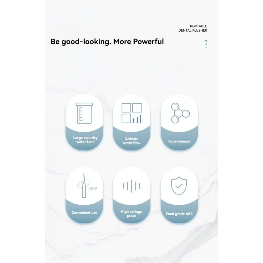 HOMZY Household High Pressure Oral Irrigator Portable Teeth Clean Water Dental Floss Manual High Pressure Water Toothpick