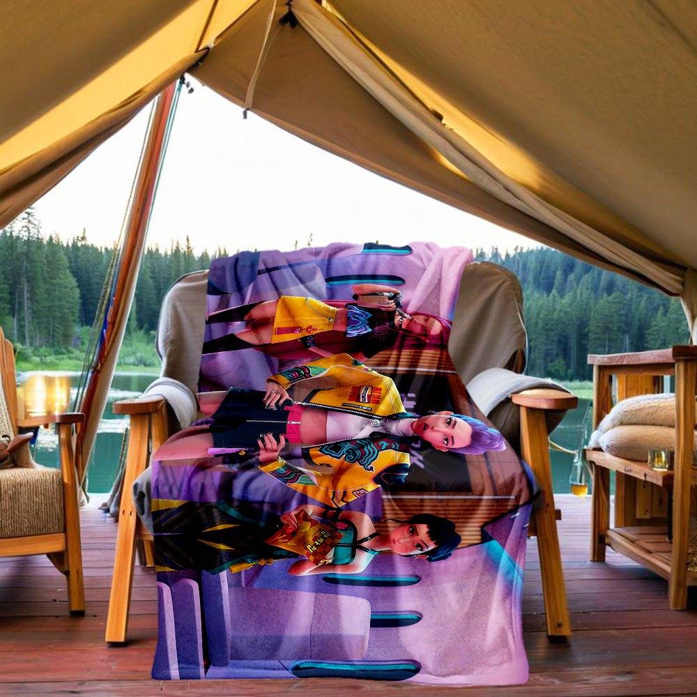 

Future Fashion: Neon Dreams Collection Blanket Lightweight Flannel Throw Blanket for Sofa, Bed, Travel, Camping, Livingroom, Office, Couch, 130x150cm