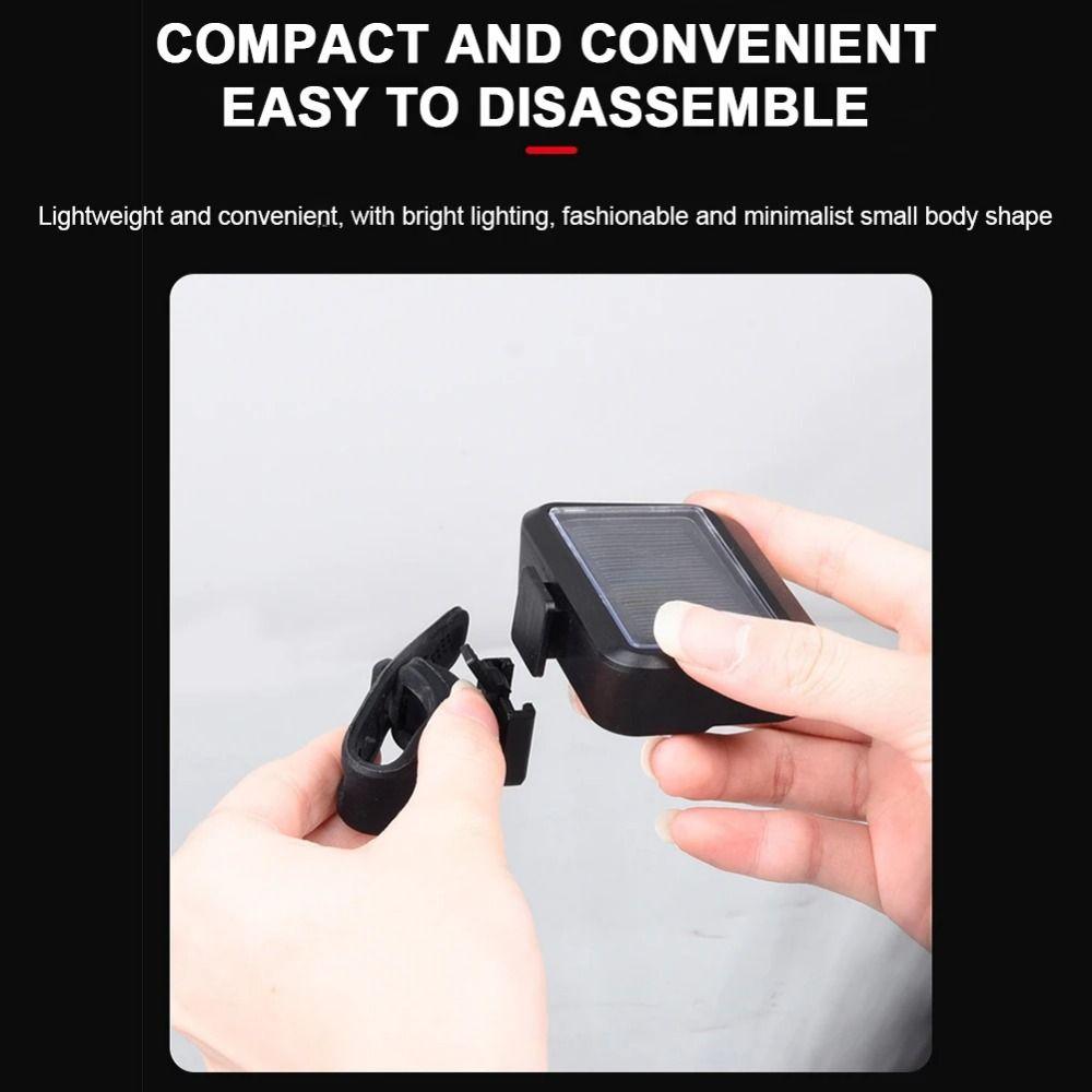 Foldable Bike Solar Taillights Waterproof Emergency Warning Lights  Mountain Road Bike