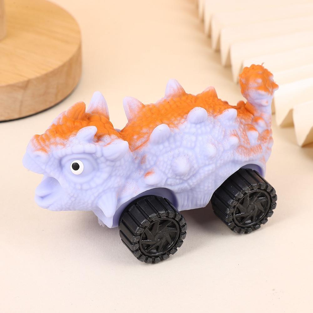 with Wheel Cartoon Fidget Toy Stretchable Car Cute Pinch Toy Dinosaur Squeeze Toy Practical Jokes
