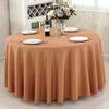 Solid Round Polyester Tablecloth for Wedding Banquet Birthday Party Holiday Celebration Hotel Event Decoration