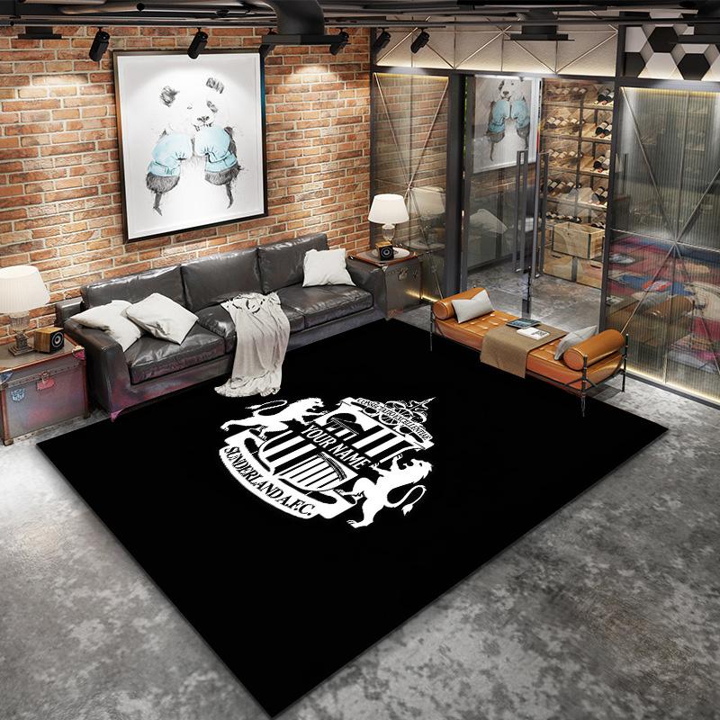 Sunderland Association Football Club Custom Name Carpet Rug For Living Room Bedroom Home Sofa Decoration Kids Play Nonslip Floor Mat