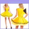 Entzückendes Pikachu Pokemon Damenkleid Kostüm mit weichem gelbem Tüll und dreidimensionalem Schwanz für Partys