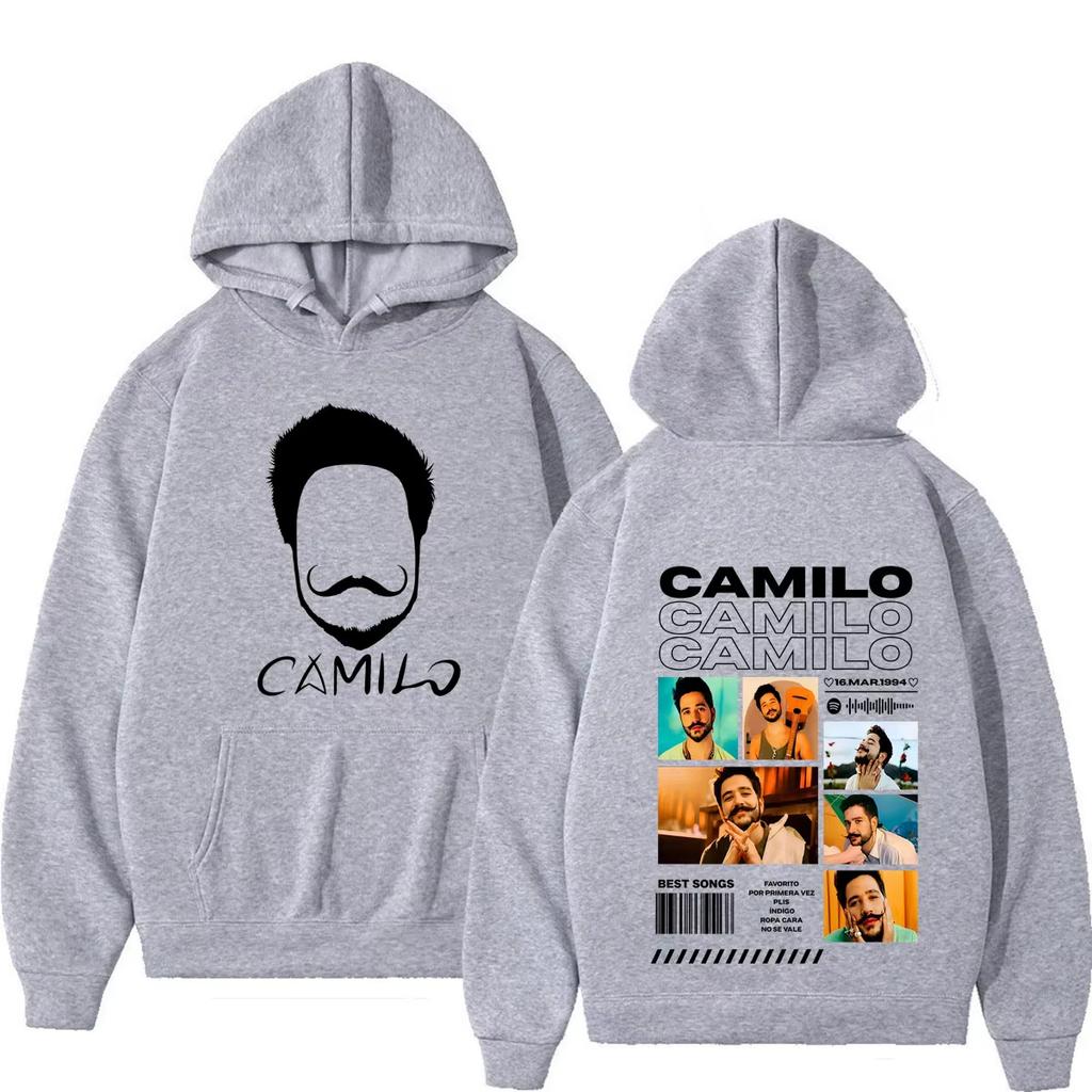 Hot Sale Singer Camilo Album Tour 2026 Print Hoodies Y2K Unisex Vintage Casual Streetwear Fashion Soft Sweatshirt Loose Cozy and Versatile