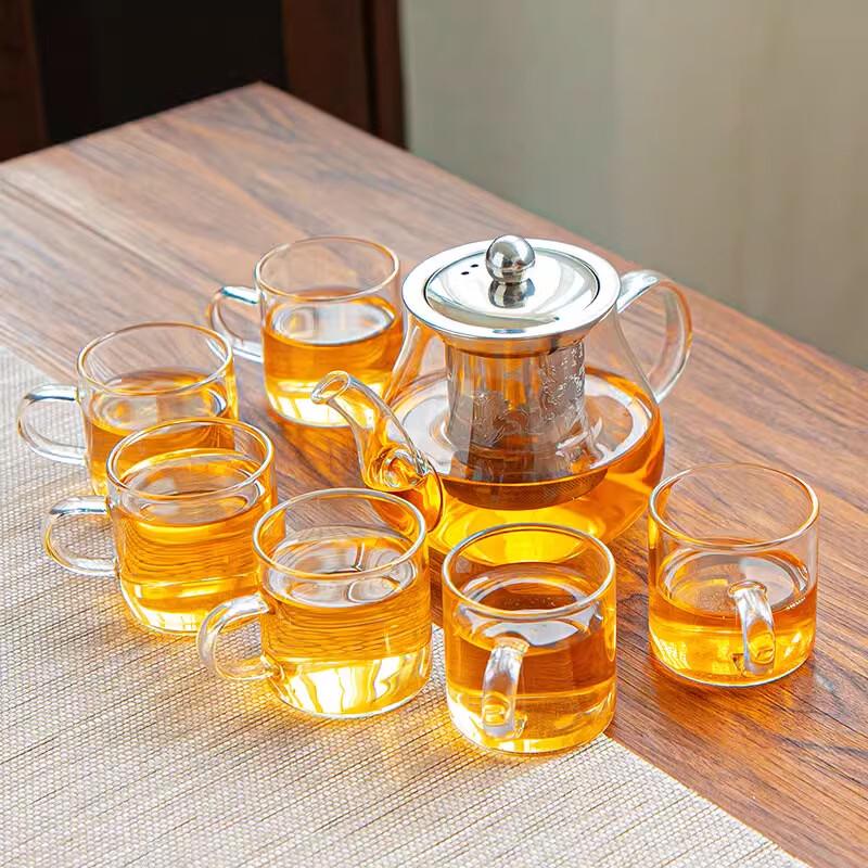 Heat-Resistant Glass Teapot with Stainless Steel Infuser