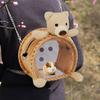 Hamster Carrier Clear Window Backpack Hedgehog Travel Bag for Travel Small Animal Pet Bunny Bearded Dragon Sugar Glider Bird