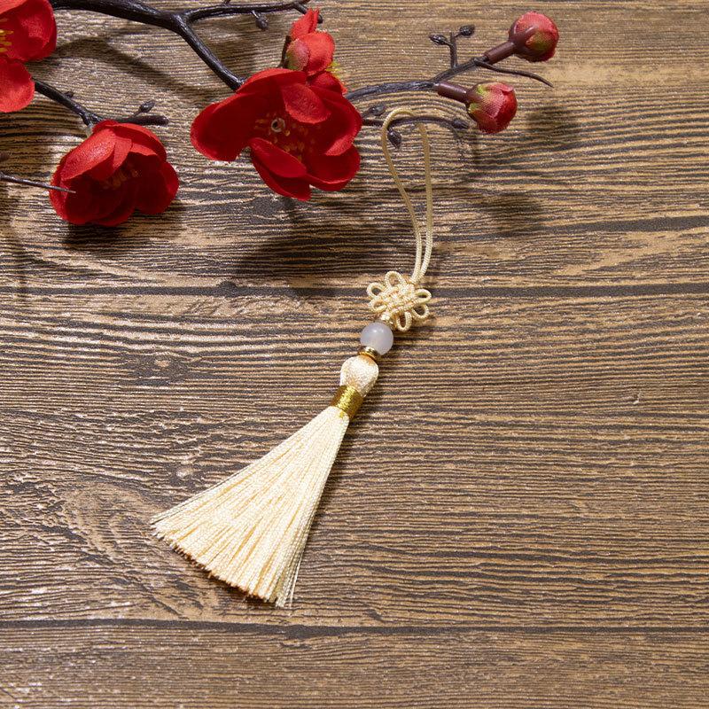 Čínský uzel Třásně Třásně Polyesterové Třásně Národní styl DIY Závěsná Třásně Záložka USB Disk Sáček Sáček Příslušenství