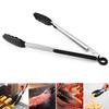 9/12inch Kitchen Tongs Silicone Baking Cooking BBQ Non-stick Bread Salad Clip