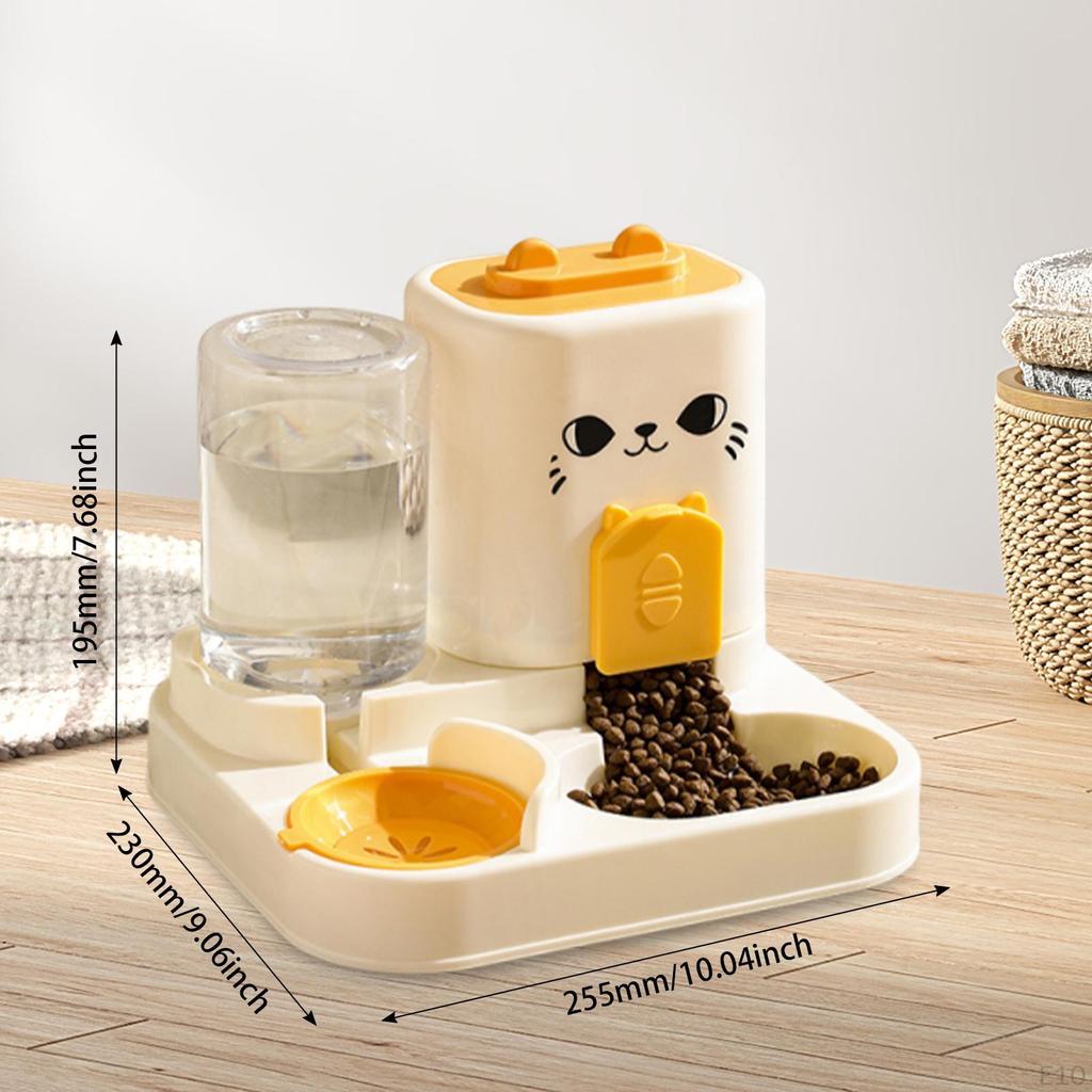 2 In 1 Automatic Pet Feeder Cats Water Container Cat Food Bowl for Small Dogs