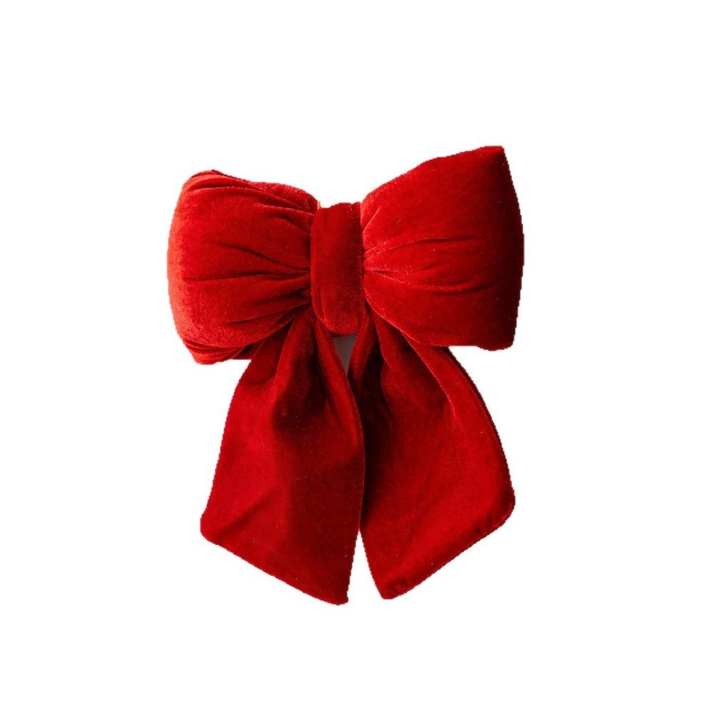 Ornement de Nœud en Velours de Noël pour Décoration d'Arbre et Scènes de Fête Festive Fabriqué pour une Utilisation Saisonnière Durable