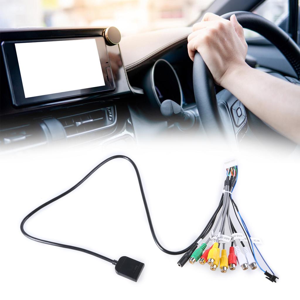 Android-Autonavigation, RCA-Audiokabel, SIM-Steckplatz, Lüfterkabel für Rückfahrassistent, Autoradio, RCA-Kabelbaumadapter