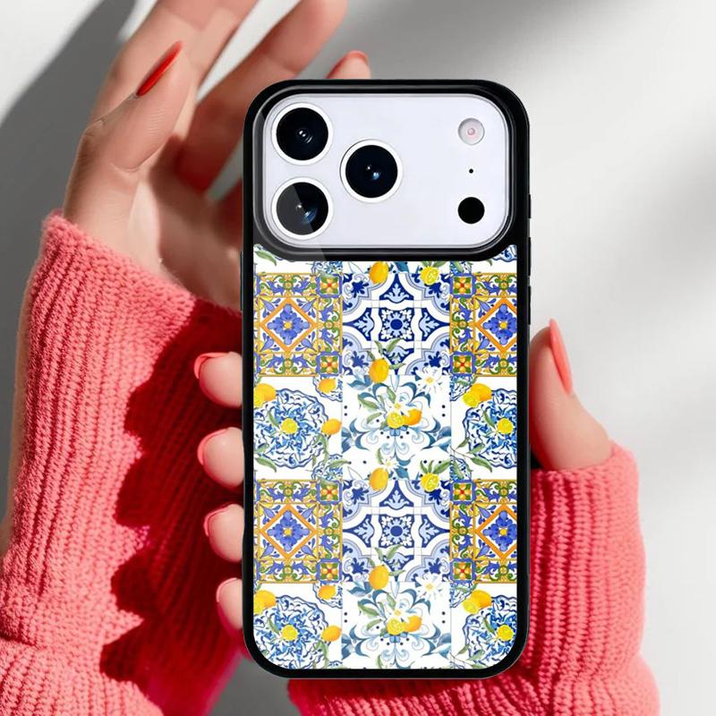 Portuguese Tiles Phone Case for iPhone 17 Air 16e 15 14 13 Pro Max Back Cover for 12 11 Pro Coque