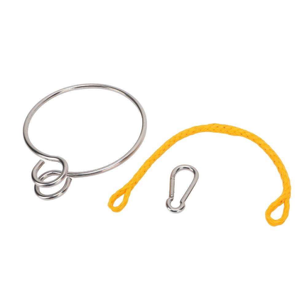 6mm Diameter Stainless Steel Retrieval Ring With Rope Marine Retrieval Device  Marine Use