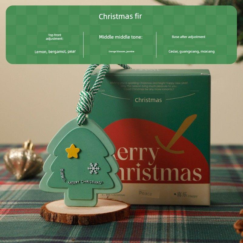

Christmas Bell Aromatherapy Diffuser Stone Gift Box for Home, Indoor, Car Fragrance Hanging Ornament, Birthday Gift, Souvenir Christmas Fir [Pine Forest Fir]