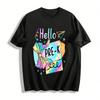 Hello PRE-K Tie Dye Stationery Print Back To School Kids Top Pure Cotton T-shirt