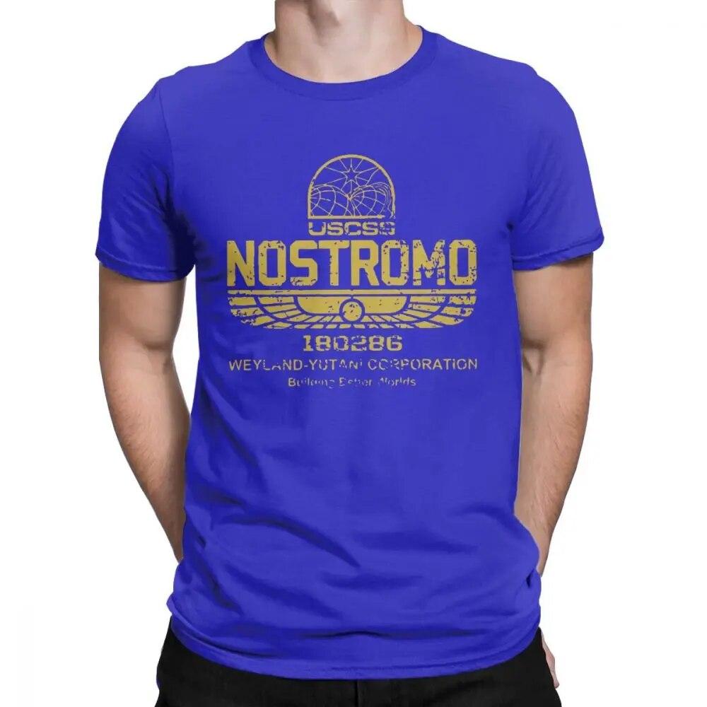

Вінтажна футболка Aliens Nostromo Gold Logo унісекс із 100-відсотковою бавовною, футболка Weyland Yutani CORP Новинка M