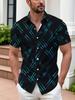 Men'S Print Casual Hawaiian Shirt - Machine Washable, Loose Fit with Lapel, Suitable for - Beach - Travel - Outing