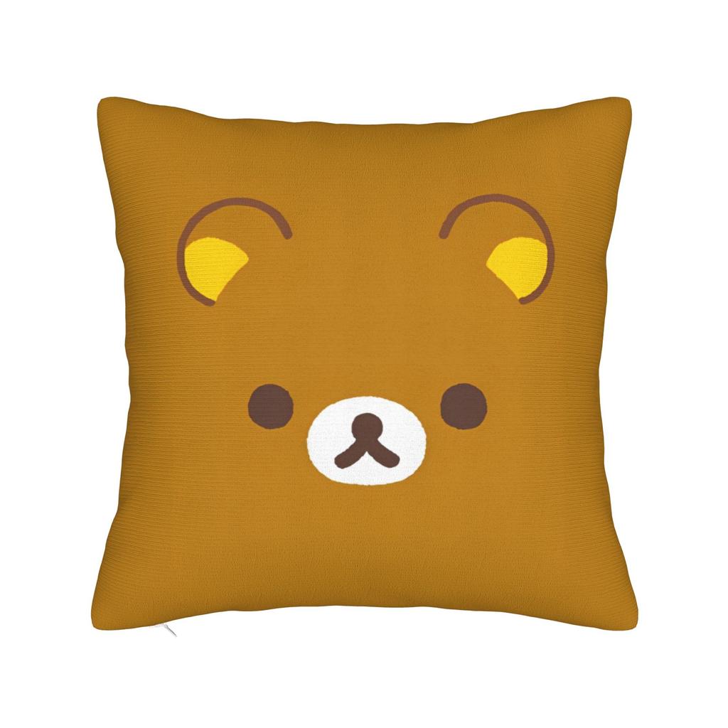 Rilakkumas Cartoon Square Pillow Covers Polyester Home Cushion Cover Funny Decorative Throw Pillow Case 4040