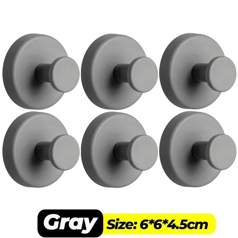 

1/6Pcs Suction Cup Hooks for Shower Removable Towel Hooks for Bathroom Window Glass Door Wall Household Hanger for Hanging Robe 1PC сірий