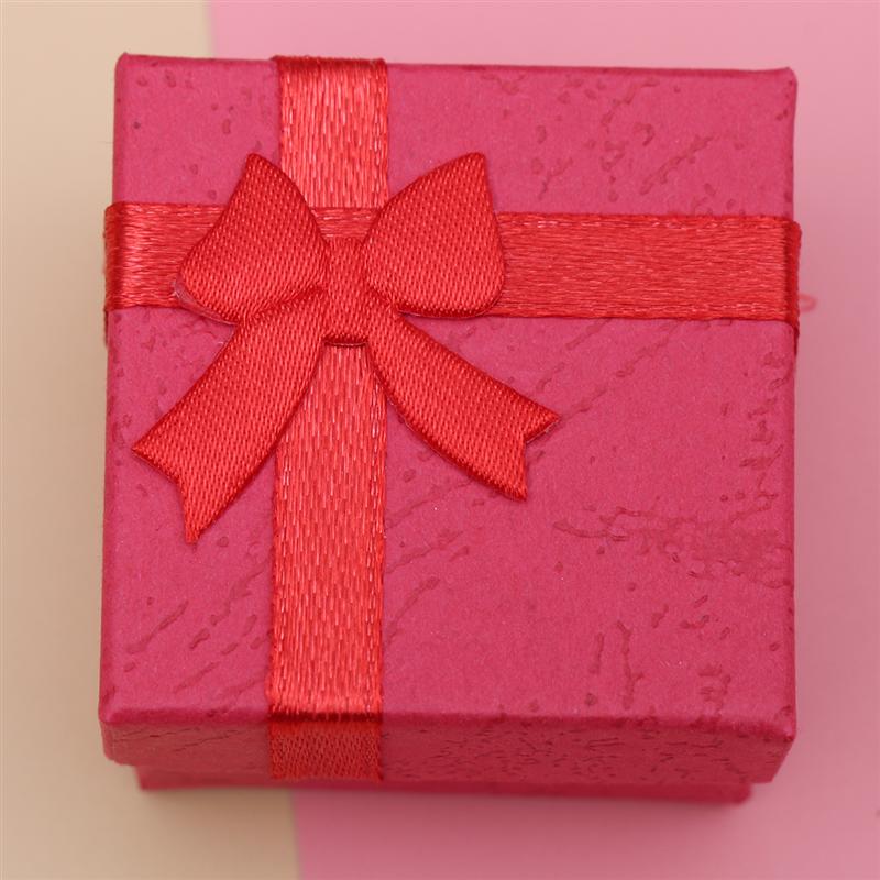 24 Stück Schmuckorganisatoren Aufbewahrung Geschenkboxen Für OhrRosa Paare Buch OhrGeschenk Aufbewahrungskoffer Vitrinen Armband Schleife