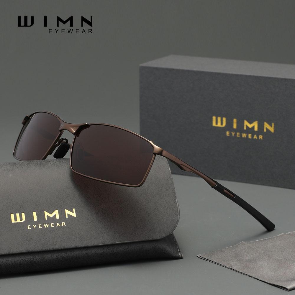 

Солнцезащитные очки WIMN прямоугольные для мужчин UV400 поляризация сплав оправа пастернак роскошные винтажные очки для активного отдыха очки