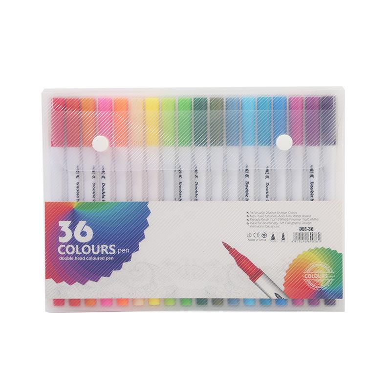 120-Farben Dual-Tip Aquarellstifte auf Wasserbasis für Kinder - PVC-verpackte Fineliner mit weicher Spitze zum Zeichnen & für Anime-Kunst