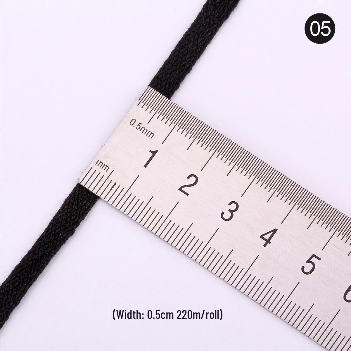 

Выбеленный молочно-белый шнур из чистого хлопка для плечевого ремня - ширина 0,5 см и 0,7 см, тесьма 5 мм