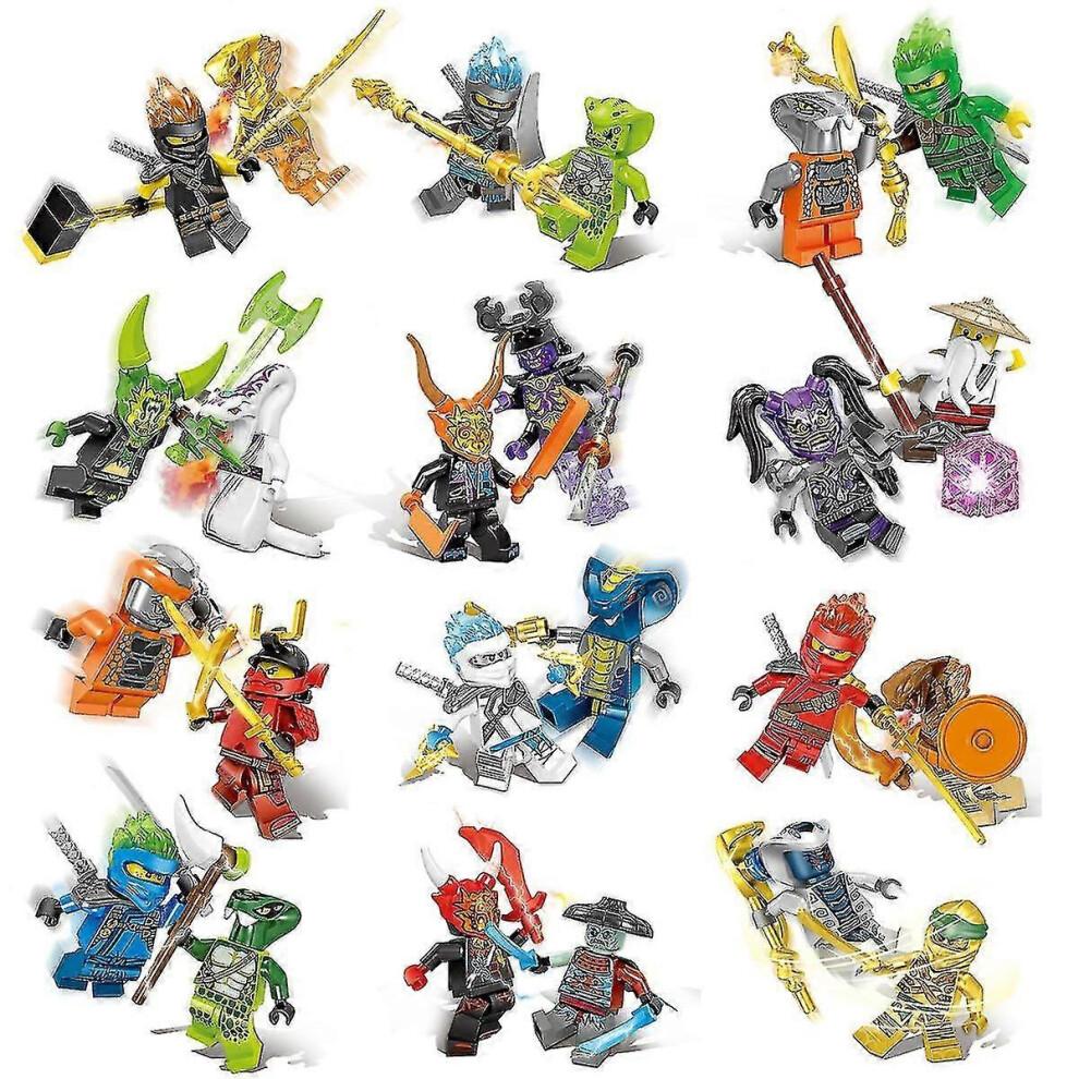 Set de 48 Mini Figurines Ninjago, Jouets Figurines d'Action pour Enfants, Cadeaux d'Anniversaire pour Garçons, Filles et Collectionneurs Adultes