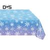 3/6 Pack Christmas Tablecloth Winter Holiday Snowflake Dining Tablecloth Plastic Disposable Table Cover for Christmas Party Decoration