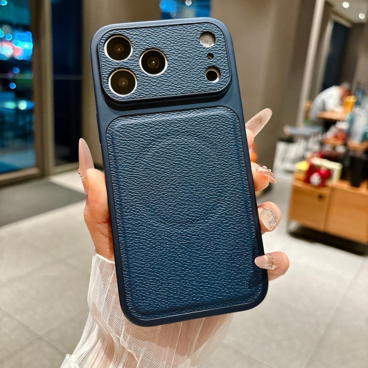 

For Magsafe Magnetic Fashion Matte Leather Phone Case For iPhone 17 16 15 14 13 Pro Max Plus Instantly Turn 17 Big Window Cover iPhone 13 Pro