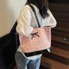 Sweet bow single shoulder tote bag women's summer new fashionable large-capacity backpack