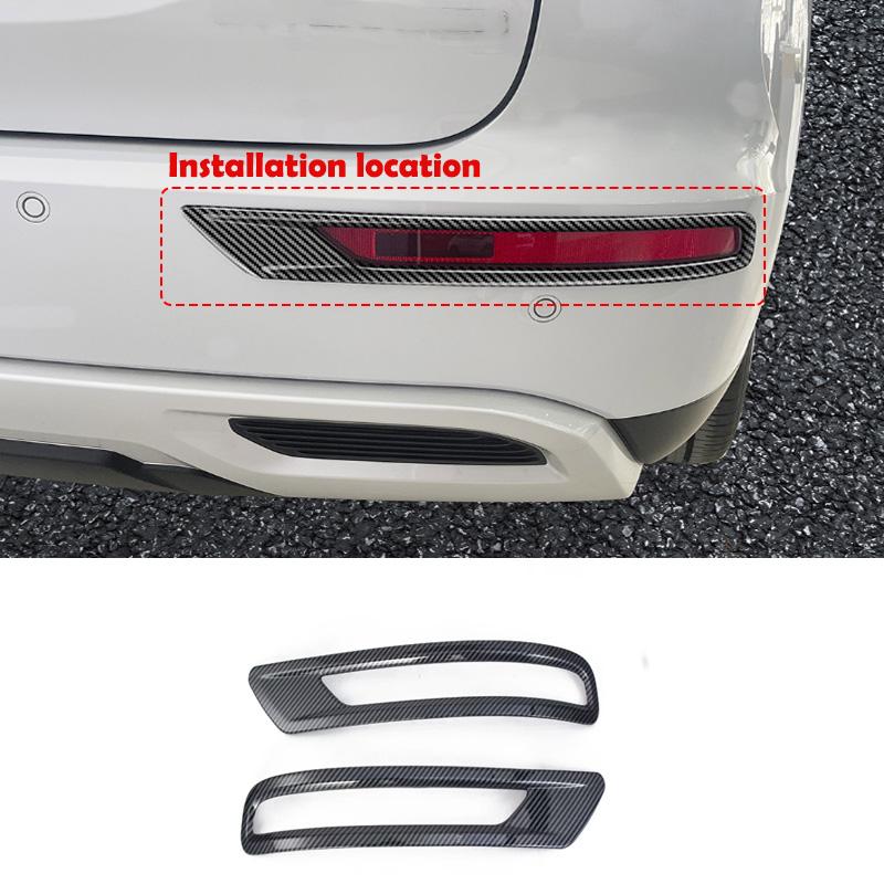 For Mitsubishi Outlander   ABS chrome Rear bumper rear Foglight Lamp decorative frame exhaust pipe air outlet trim