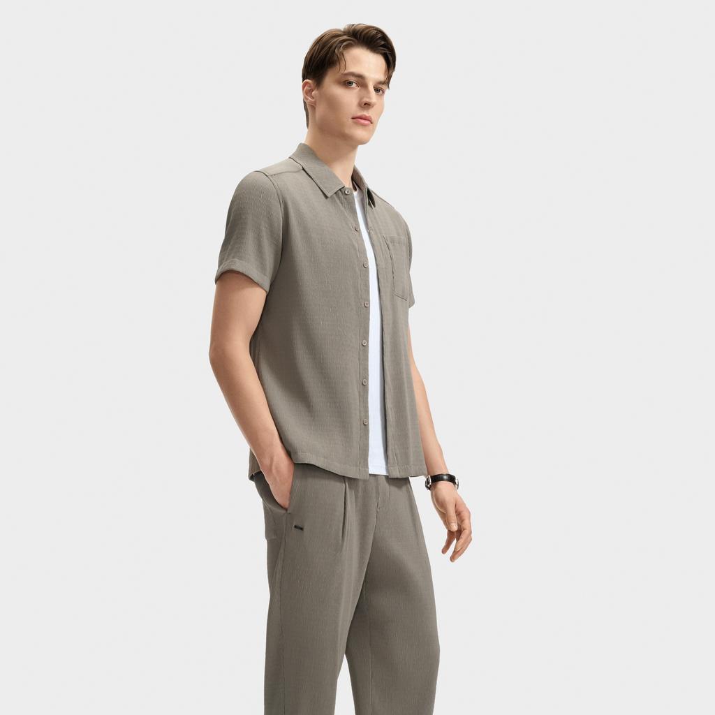 New FILA Shirts Men's Taupe F11M432401FGY