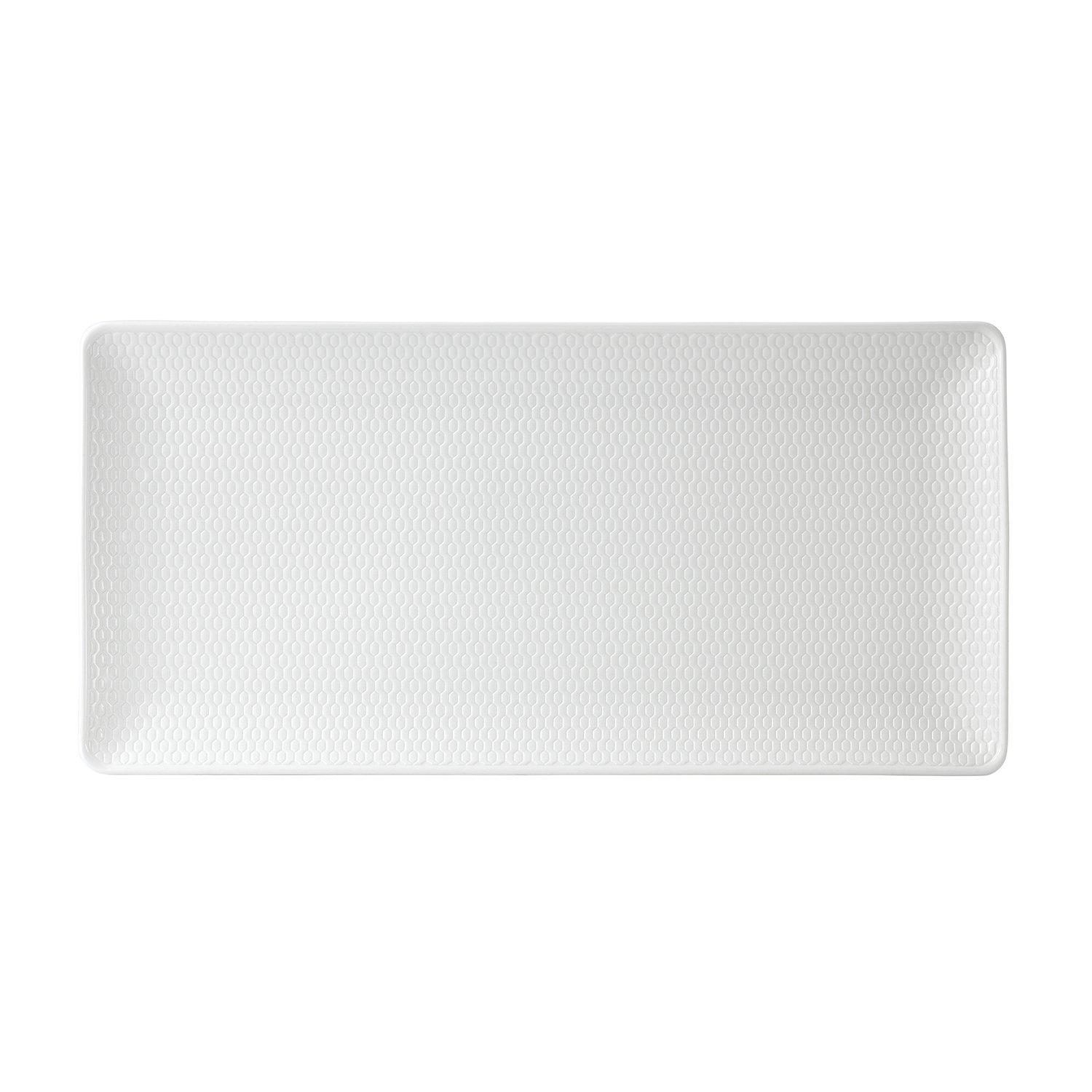 

Wedgwood Gio Rectangular Serving Tray, 12.7 , Whit