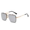 Fashion Pilot Sunglasses Men Women Luxury Brand Metal Big Frame Sun Glasses Vintage Steampunk Square Gradient Lens Eyewear UV400