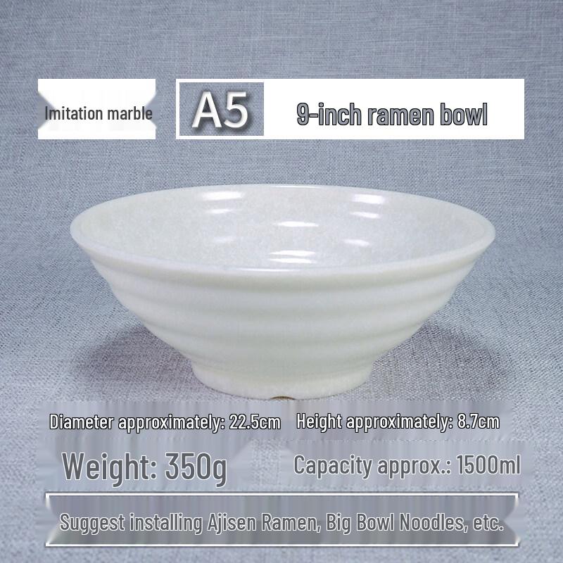 

Commercial Melamine Noodle & Soup Bowl