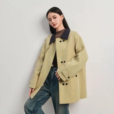 In Winter, The New Loose Short Trench Coat Is Padded with Cotton for Leisure In Cotton-padded Jacket.