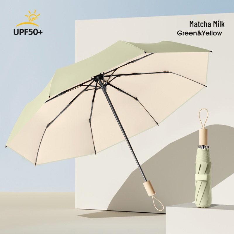 

16-Rib Windproof Dual-Purpose Umbrella: Large Folding Sun & Rain Parasol with UV Protection