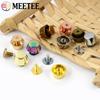 5/10/20Pcs Meetee Metal Nails Buckle Handbag Bottom Protecting Feet Bucket Shape Flat Studs Screw Rivets Bag Leather Accessories