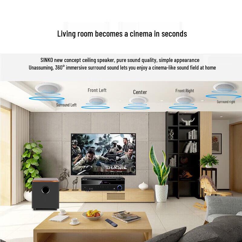 SAST 6.5-inch 5.1 Channel In-Ceiling Speaker System