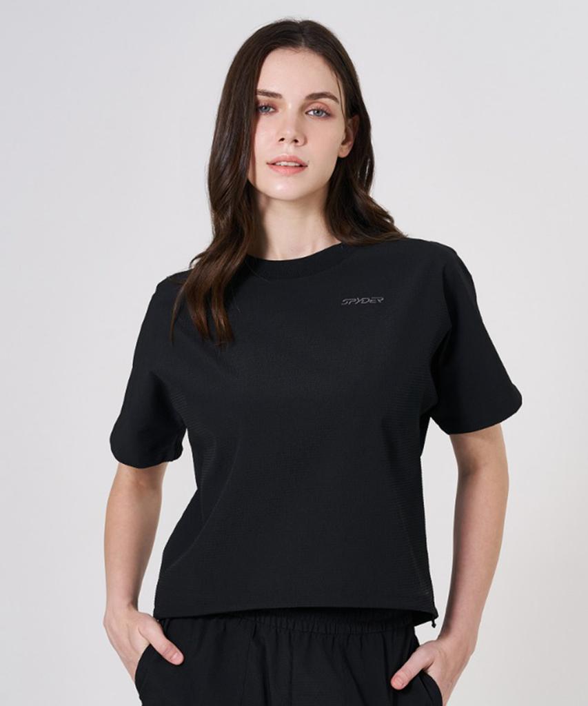 SPYDER Women'S Seersucker Short Sleeve Set Spkmcnrs352Wblk