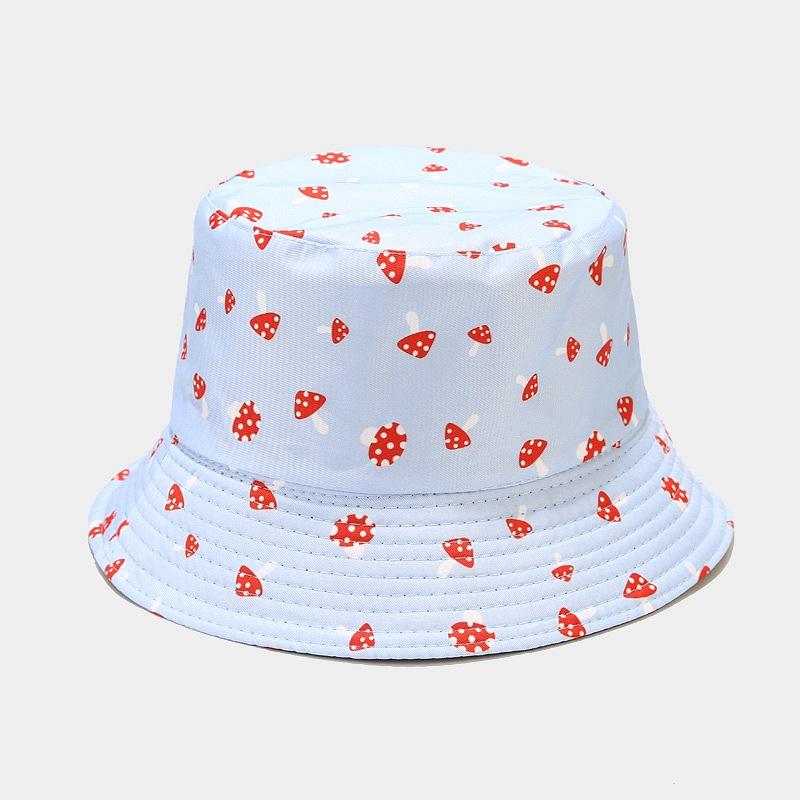 Sombrero de pescador con estampado creativo de vegetales para mujer, sombrero para el sol para exteriores, de verano, versátil
